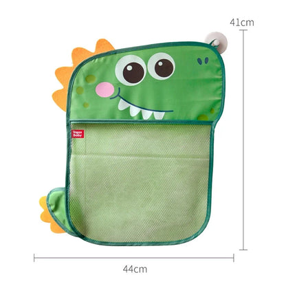 Organizador de juguetes de baño para bebé, Animal de dinosaurio, almacenamiento ordenado para niños, succión, baño, bañera, muñeca, bolsa colgante, cesta, bolsa de malla, juguetes acuáticos