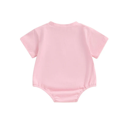 Ropa a juego para madre e hija, camiseta de manga corta con bordado de letras y cuello redondo para verano