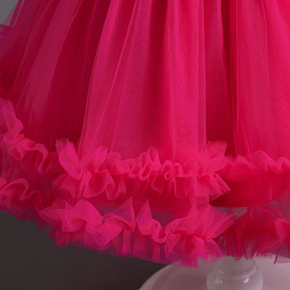 Vestido de niña recién nacida, vestidos de fiesta para niñas de 1 año, vestido de princesa de cumpleaños, vestido de bautizo con mangas peludas de verano, ropa de bebé