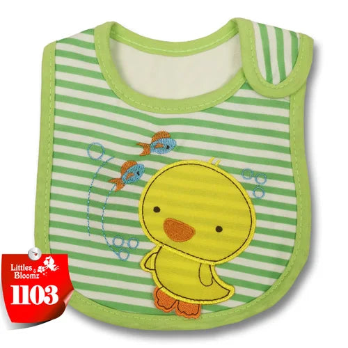 [Littles & Bloomz] Baberos de alimentación para bebé, niña y niño, delantal impermeable, toalla de dibujos animados, baberos para cena para niños pequeños, pañuelos, paños para eructar