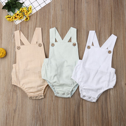 Ropa de verano para bebé de 0 a 3 años, Body de algodón para recién nacido, niño y niña, mono informal liso a rayas, trajes, traje de sol 2021