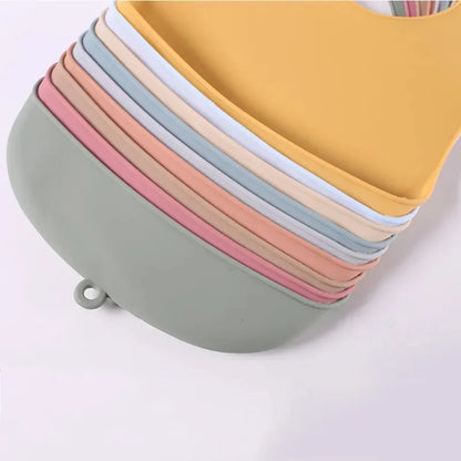 Baberos de silicona para comer para bebés, Baberos para bebés fáciles de limpiar, toalla babeante, Baberos impermeables de silicona para niños