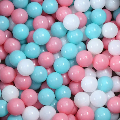 50 Uds. Bolas de plástico de colores para bebé, piscina de agua, pelota de ola oceánica, piscina para niños con aro de baloncesto, casa de juegos, tiendas de campaña al aire libre, accesorios de juguete