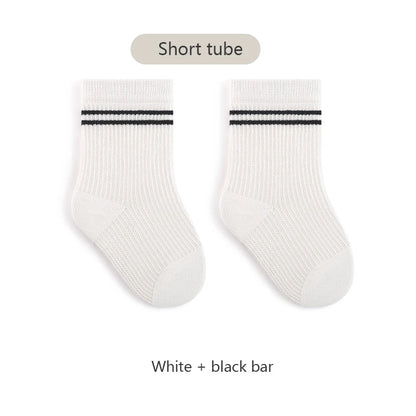 Calcetines de tubo largo para bebé, calcetines transpirables de verano para niños, medias de algodón suave para bebé, calcetines para bebés