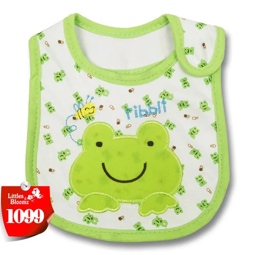 [Littles & Bloomz] Baberos de alimentación para bebé, niña y niño, delantal impermeable, toalla de dibujos animados, baberos para cena para niños pequeños, pañuelos, paños para eructar