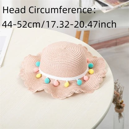 Niños Niñas moda de verano niños protector solar sombrero de paja bolsa para niñas sombrero fresco niña lindo transpirable BabyAccessories