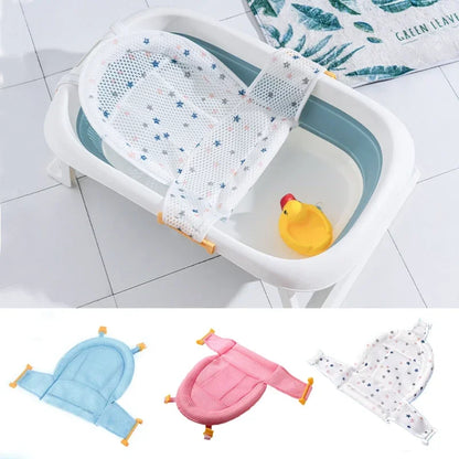 Alfombra de baño para bebé, red en T ajustable para recién nacido, Protector de baño, accesorios de baño, productos para bebé, estera y ducha plegables
