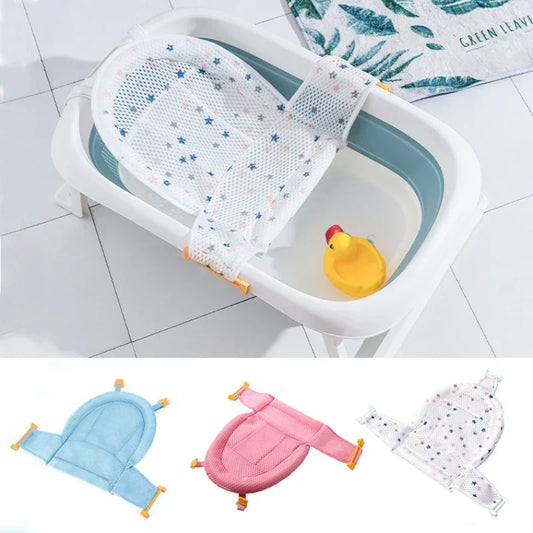 Alfombra de baño para bebé, red en T ajustable para recién nacido, Protector de baño, accesorios de baño, productos para bebé, estera y ducha plegables