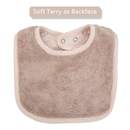 Baberos de muselina de algodón con bonito oso para bebé, toalla para Saliva, bolsillos absorbentes en U, pañuelos coreanos para niños y niñas, ropa para eructar para alimentar
