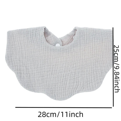 Baberos suaves de algodón para bebé, babero infantil de Color sólido, paños para eructar para recién nacidos, bufanda Bandana para niños y niñas, toalla para alimentar Saliva, 1 Uds.