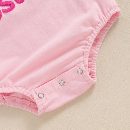 Ropa a juego para madre e hija, camiseta de manga corta con bordado de letras y cuello redondo para verano