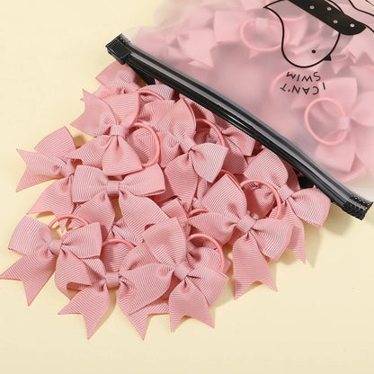 5/10/20 piezas Mini lazos sólidos bandas elásticas para el cabello niños niñas pequeña banda de goma cuerda para el cabello Cola de Caballo titular accesorios para el cabello