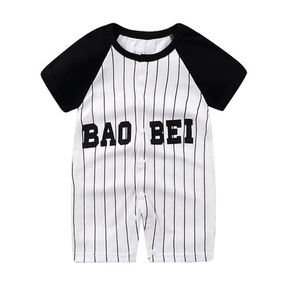 Ropa de una pieza de dibujos animados de verano para bebé, pelele de manga corta, ropa de escalada, monos para recién nacidos, mono para niño niña y niño