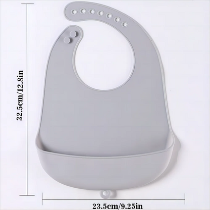 Baberos de silicona para comer para bebés, Baberos para bebés fáciles de limpiar, toalla babeante, Baberos impermeables de silicona para niños