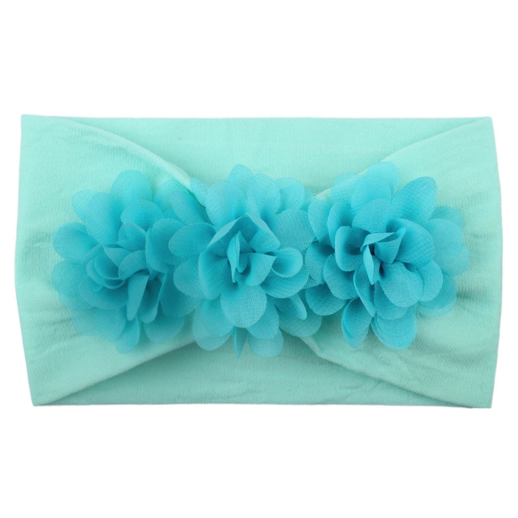 Vendaje para el cabello, diadema con lazo, turbante para niños recién nacidos, accesorios para niñas, flor Floral, elástico liso suave
