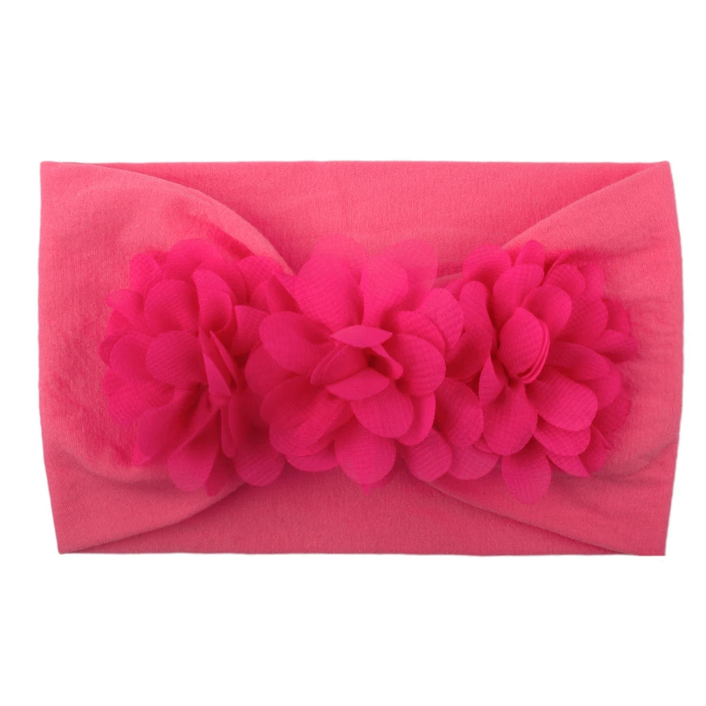 Vendaje para el cabello, diadema con lazo, turbante para niños recién nacidos, accesorios para niñas, flor Floral, elástico liso suave