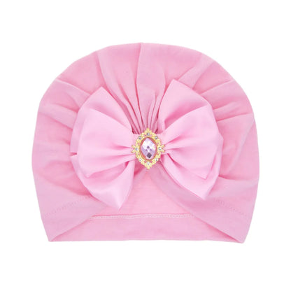 1 pieza, gorro estampado para bebé, gorro para niños, lazo para niñas recién nacidas, accesorios de fotografía de diamantes, gorro para primavera y otoño, accesorios infantiles