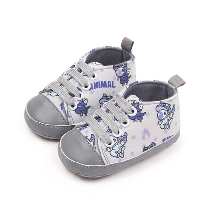 Zapatos de cuna para bebés, niños y niñas, zapatillas con estampado de dibujos animados, zapatillas antideslizantes para primeros pasos de 0 a 18M