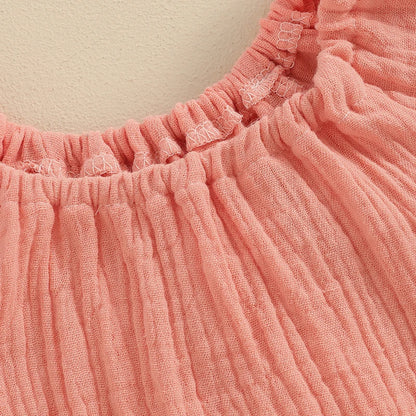 Pudcoco-Pelele de lino y algodón para niñas recién nacidas, sin mangas, con hombros descubiertos, sólido, ropa de verano, informal, de 0 a 24 meses