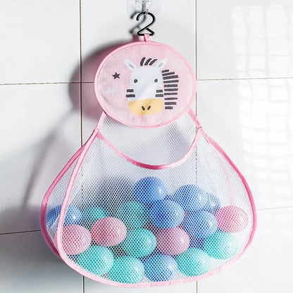 Organizador de juguetes de baño para bebé, Animal de dinosaurio, almacenamiento ordenado para niños, succión, baño, bañera, muñeca, bolsa colgante, cesta, bolsa de malla, juguetes acuáticos