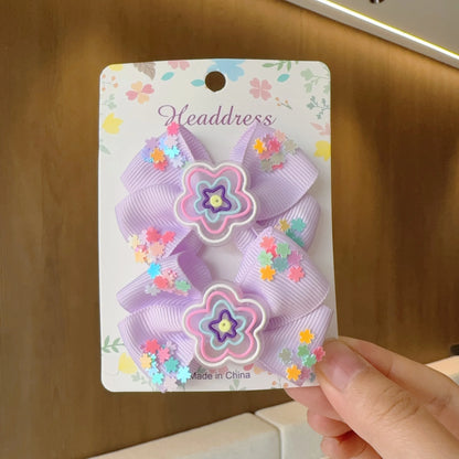 2 uds. De lazos para el pelo lisos para bebé, pinzas para el pelo, horquilla con lazo para niña, pasadores con lazo, accesorios para el cabello para niños