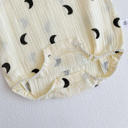 2023 nuevo en verano, trajes de algodón de tela arrugada para bebés recién nacidos, monos informales para niños, monos para niños pequeños