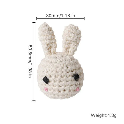 1 unidad de juguetes de sonajero para bebé, diseño de ganchillo de madera, conejo, conejo, zorro León, BearToy, regalo para recién nacido, mordedor de bebé, Crochet, nombre personalizado