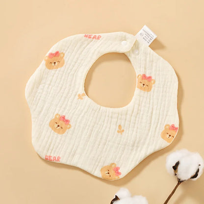 Babero de gasa de algodón para bebé, accesorios para bebés, delantal para bebé recién nacido, babero para alimentar, paños para eructar de muselina de 6 capas, toalla para Saliva para niños recién nacidos