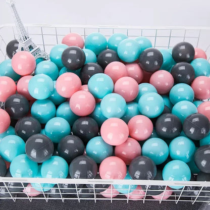 50 Uds. Bolas de plástico de colores para bebé, piscina de agua, pelota de ola oceánica, piscina para niños con aro de baloncesto, casa de juegos, tiendas de campaña al aire libre, accesorios de juguete