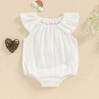 Pudcoco-Pelele de lino y algodón para niñas recién nacidas, sin mangas, con hombros descubiertos, sólido, ropa de verano, informal, de 0 a 24 meses