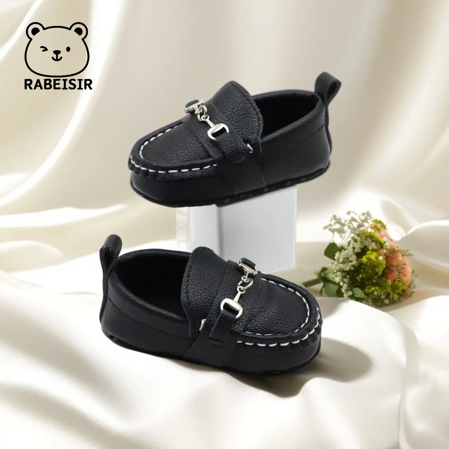 Zapatos mocasines informales sin cordones para bebés, zapatos planos antideslizantes ligeros y cómodos para caminar en interiores y exteriores, primavera