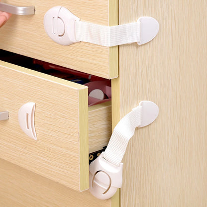 10 Uds. Cerradura de seguridad para gabinete para niños, Protector de seguridad a prueba de bebés, cerradura para puerta de cajón, protección de plástico, cerradura de puerta de seguridad para niños