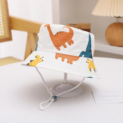 Sombrero de Sol de Panamá para bebé, gorra de pescador de dibujos animados para niño y niña, sombrero de cubo para bebé al aire libre, novedad de verano y otoño