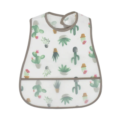 Baberos de alimentación para el almuerzo con bolsillo impermeable EVA con patrón de dibujos animados, Baberos ajustables para bebés, delantal bonito para niños, paños para eructar, novedad de 2023