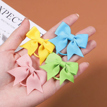 5/10/20 piezas Mini lazos sólidos bandas elásticas para el cabello niños niñas pequeña banda de goma cuerda para el cabello Cola de Caballo titular accesorios para el cabello