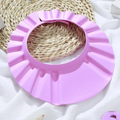 Gorro suave para Baby Shower, gorro ajustable para lavar el cabello para niños, protección para los oídos, champú seguro para niños, ducha de baño, protege la cubierta de la cabeza