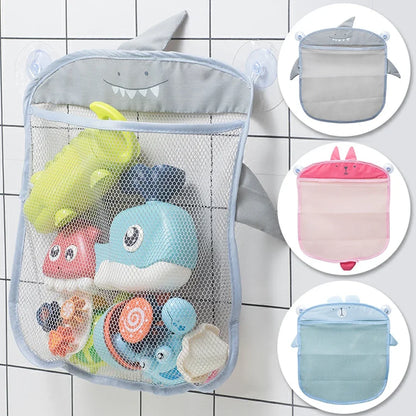 Organizador de juguetes de baño para bebé, Animal de dinosaurio, almacenamiento ordenado para niños, succión, baño, bañera, muñeca, bolsa colgante, cesta, bolsa de malla, juguetes acuáticos