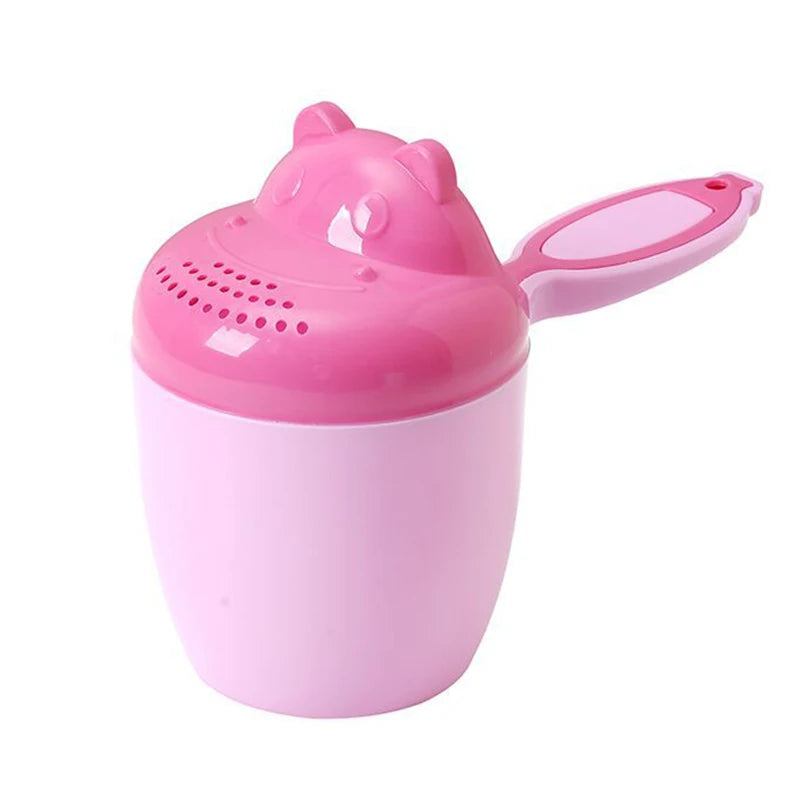 Taza de baño de oso de dibujos animados para bebé, taza de champú para ducha de niño recién nacido, cuchara de agua para ducha de bebé y niño, tazas de lavado de baño para 3 colores, 1 ud.