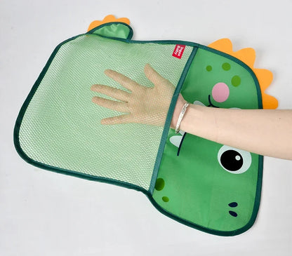 Organizador de juguetes de baño para bebé, Animal de dinosaurio, almacenamiento ordenado para niños, succión, baño, bañera, muñeca, bolsa colgante, cesta, bolsa de malla, juguetes acuáticos
