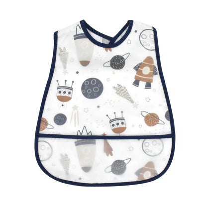 Baberos de alimentación para el almuerzo con bolsillo impermeable EVA con patrón de dibujos animados, Baberos ajustables para bebés, delantal bonito para niños, paños para eructar, novedad de 2023