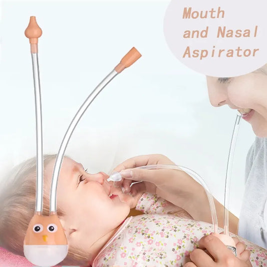 Aspirador Nasal para bebé, limpiador de absorción Nasal tipo succión bucal para bebé, tubo de succión Booger de silicona antireflujo