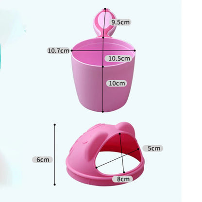Gorros de baño de dibujos animados para bebé, taza de champú para niños, cucharas de baño para Baby Shower, taza para lavar el cabello, herramienta de baño para niños