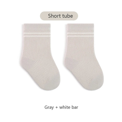 Calcetines de tubo largo para bebé, calcetines transpirables de verano para niños, medias de algodón suave para bebé, calcetines para bebés