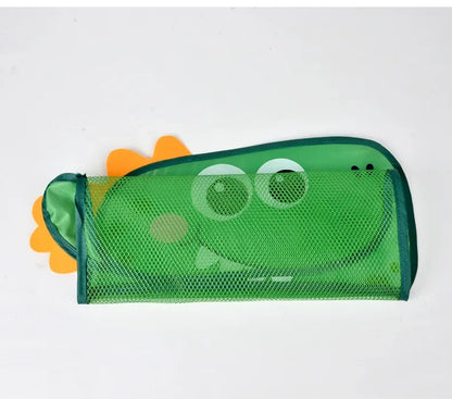 Organizador de juguetes de baño para bebé, Animal de dinosaurio, almacenamiento ordenado para niños, succión, baño, bañera, muñeca, bolsa colgante, cesta, bolsa de malla, juguetes acuáticos