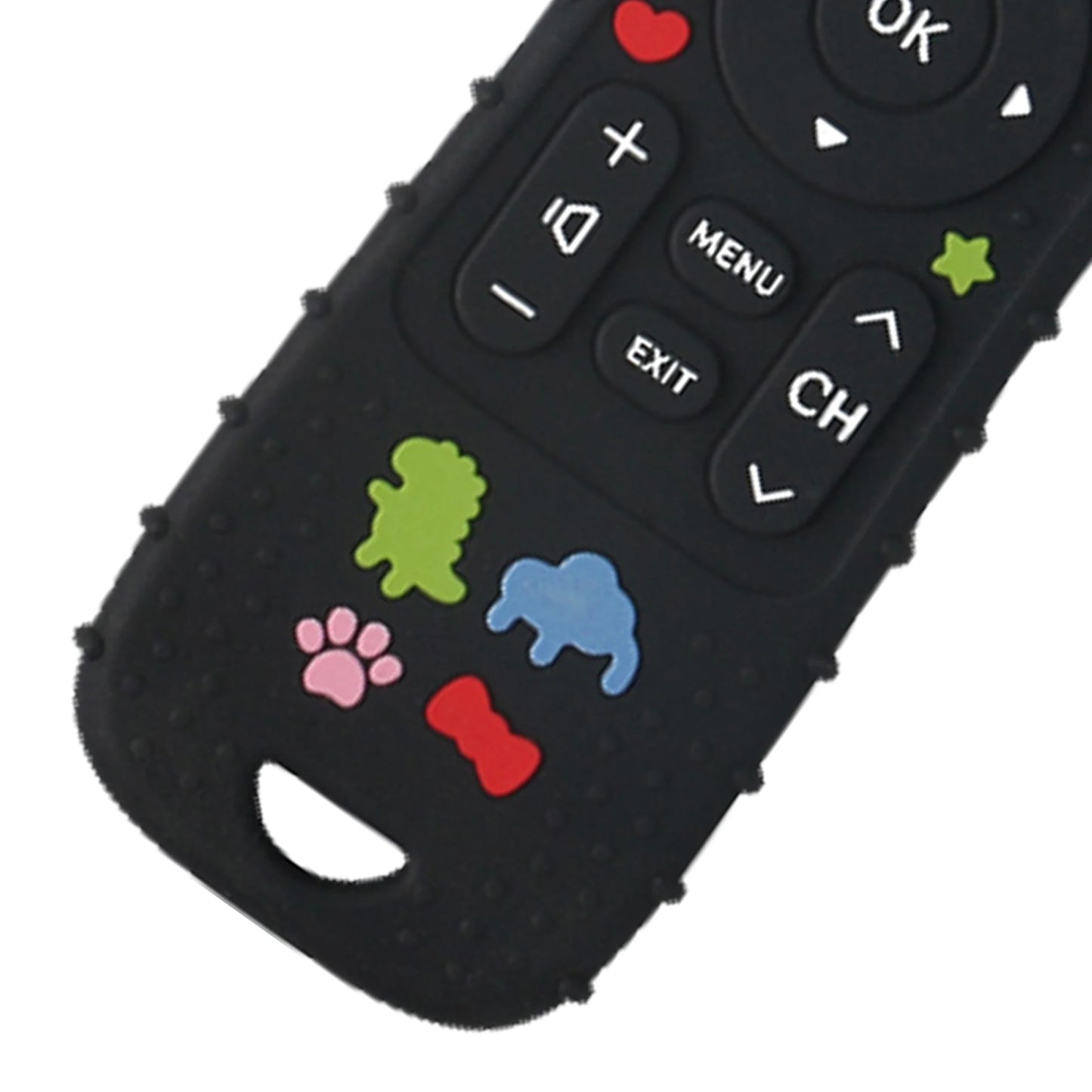 1 juguetes de silicona para bebés, juguete mordedor con forma de Control remoto de TV, sin BPA, juguete para masticar durante la dentición, accesorios sensoriales para bebés