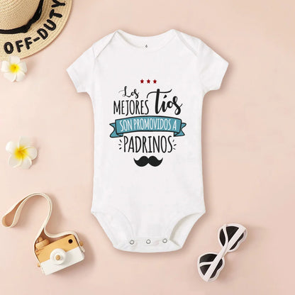 Be You Be My Godmother & Godfather-body con estampado para bebé, ropa de bautismo para Madrina Padrino, monos infantiles de verano