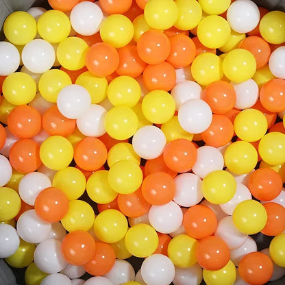 50 Uds. Bolas de plástico de colores para bebé, piscina de agua, pelota de ola oceánica, piscina para niños con aro de baloncesto, casa de juegos, tiendas de campaña al aire libre, accesorios de juguete