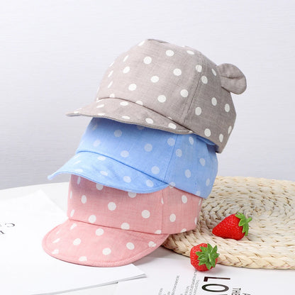 Sombrero de béisbol informal para bebé de 6-24 meses, gorra con Orejas de conejo, gorros de playa de lunares, gorra de Panamá, sombrero de sol para niños al aire libre