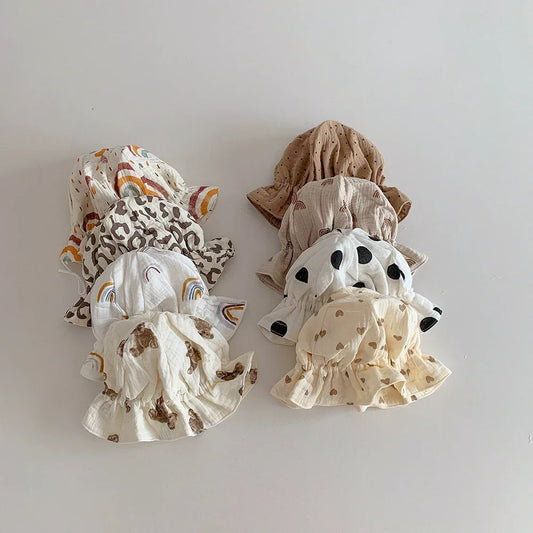 Sombrero de bebé de estilo coreano, sombrero de cubo para bebé recién nacido de verano, sombreros para el sol para niños, gorra de Panamá para niños, gorra de playa para viajes al aire libre, 1 unidad