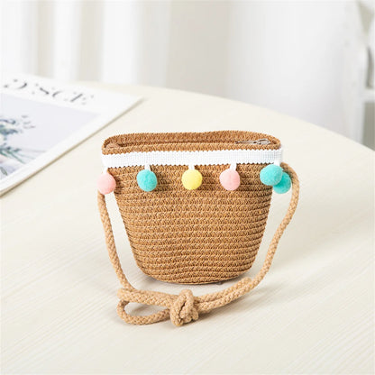 Niños Niñas moda de verano niños protector solar sombrero de paja bolsa para niñas sombrero fresco niña lindo transpirable BabyAccessories